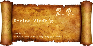 Rozina Virág névjegykártya